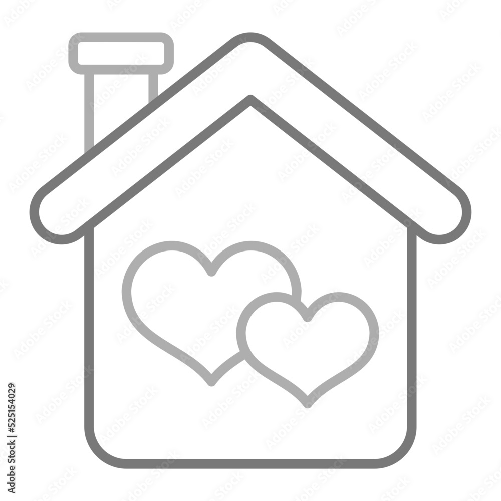 House Greyscale Line Icon