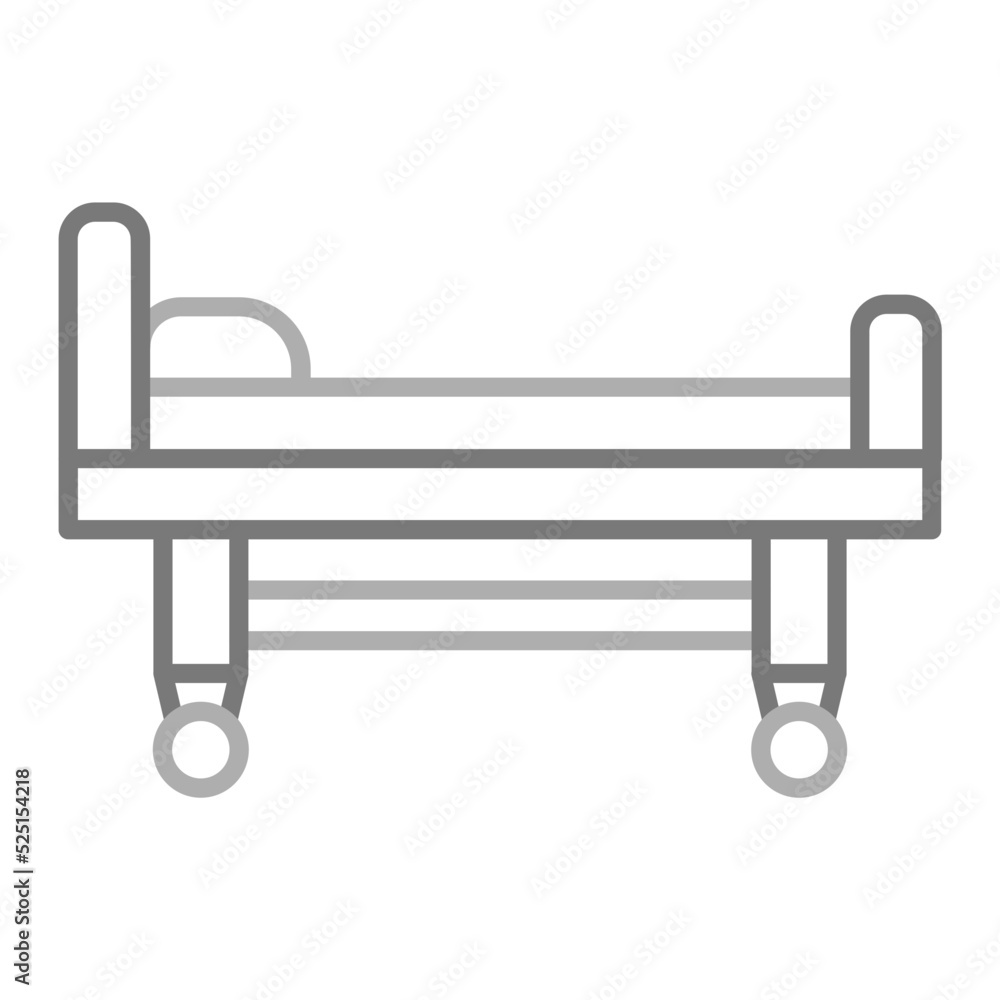 Bed Greyscale Line Icon