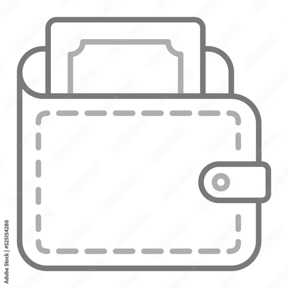 Wallet Greyscale Line Icon Wallet Greyscale Line Icon