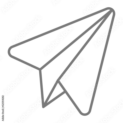 Telegram Greyscale Line Icon