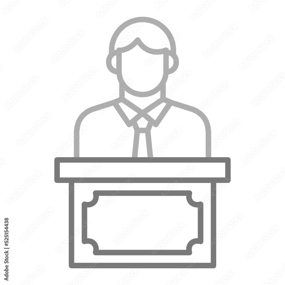 Obraz premium Speech Greyscale Line Icon