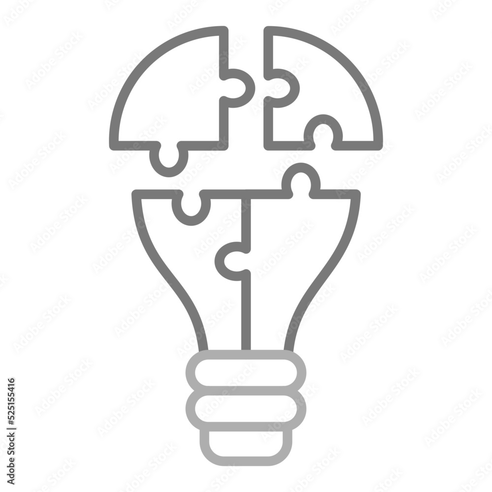 Puzzle Greyscale Line Icon Puzzle Greyscale Line Icon