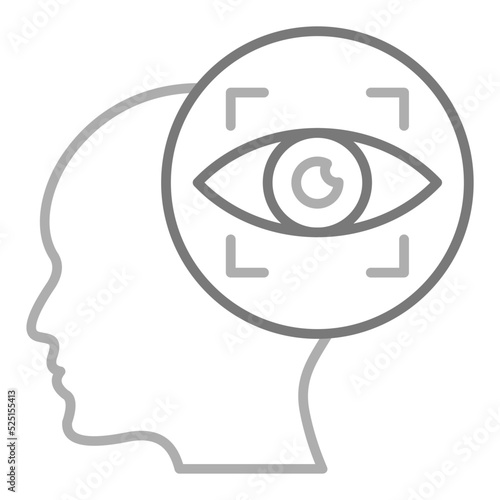 Vision Greyscale Line Icon