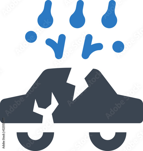 Car hail damage icon