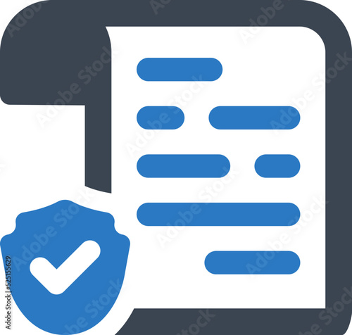 Insurance contract policy icon