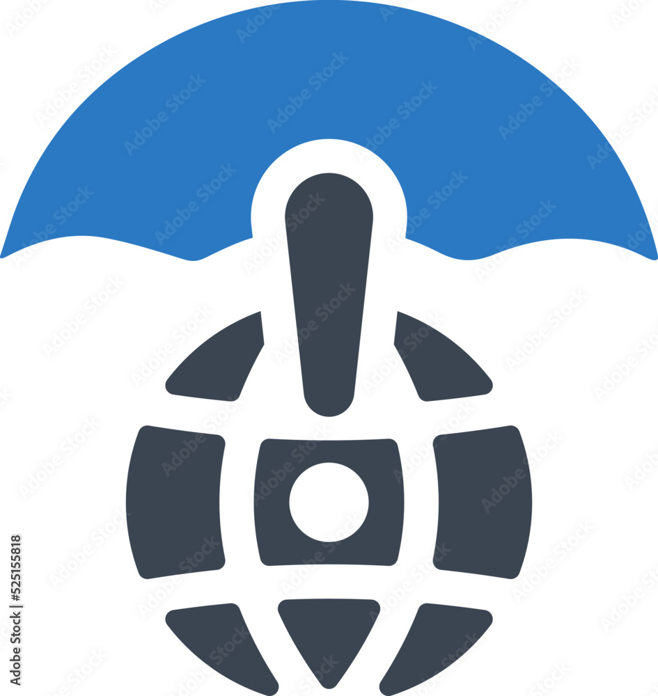 Obraz premium Cyber risk icon