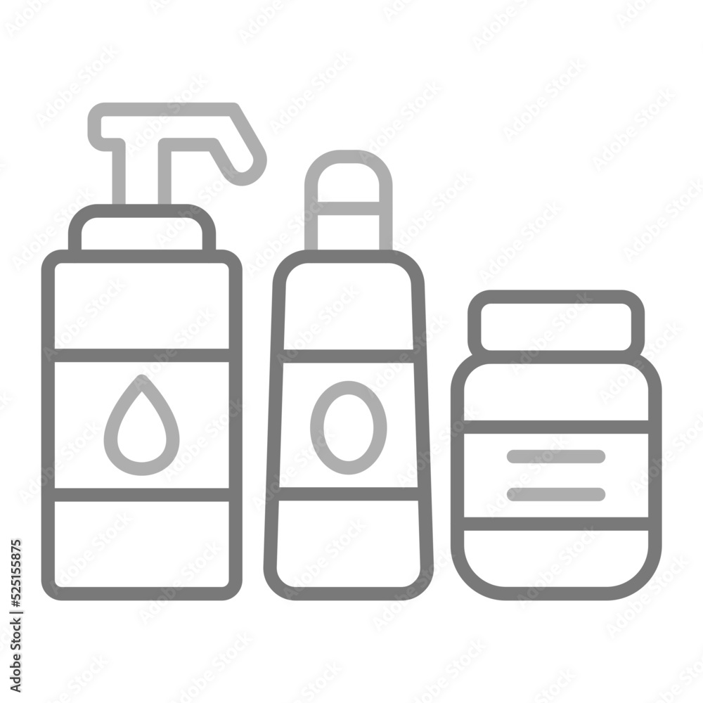Toiletries Greyscale Line Icon Toiletries Greyscale Line Icon