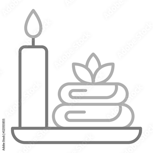 Spa Greyscale Line Icon