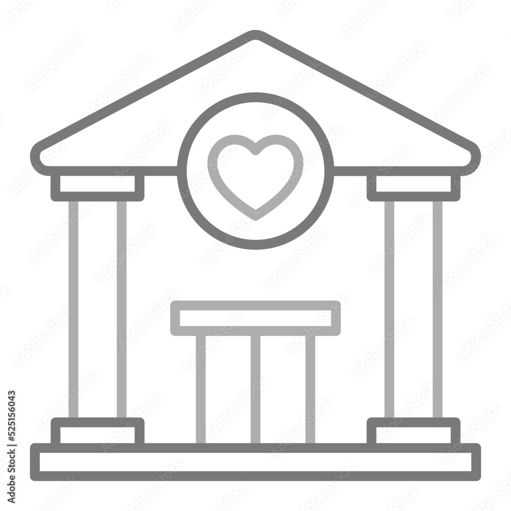 Non Profit Organization Greyscale Line Icon Non Profit Organization Greyscale Line Icon