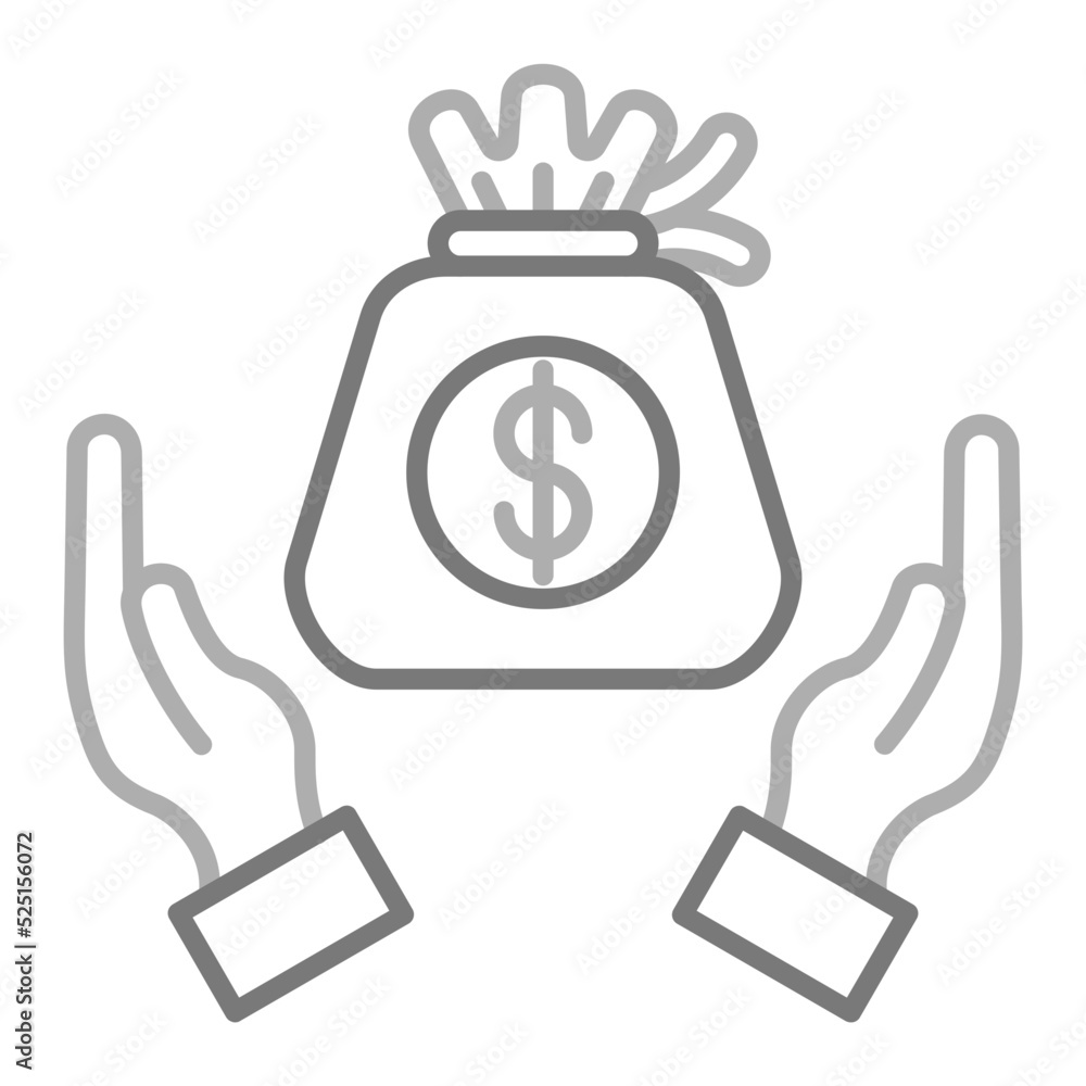 Savings Greyscale Line Icon Savings Greyscale Line Icon