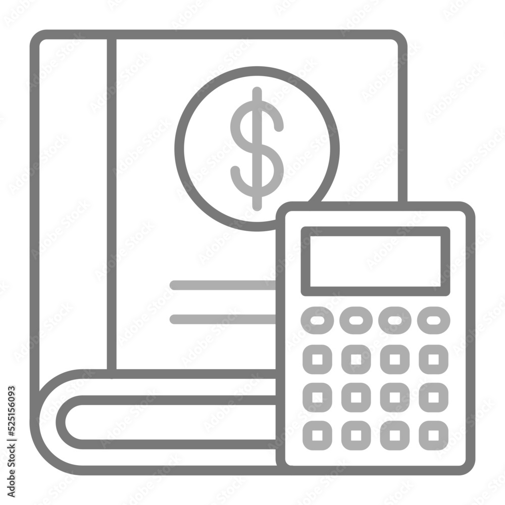 Ledger Greyscale Line Icon Ledger Greyscale Line Icon