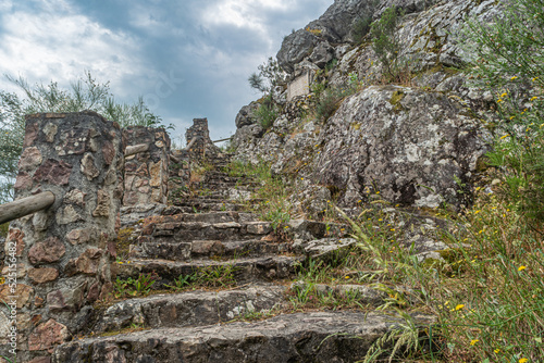 Stairway to the Penedo do Castro viewpoint, Penacova, Portugal