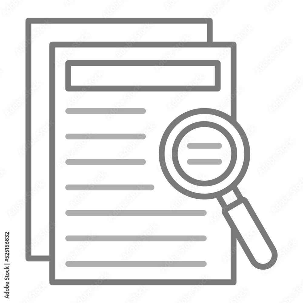 Investigation Greyscale Line Icon Investigation Greyscale Line Icon