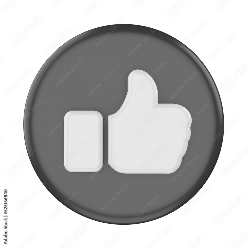3D like icon. like button. 3D element. 3D like icon. like button. 3D element.