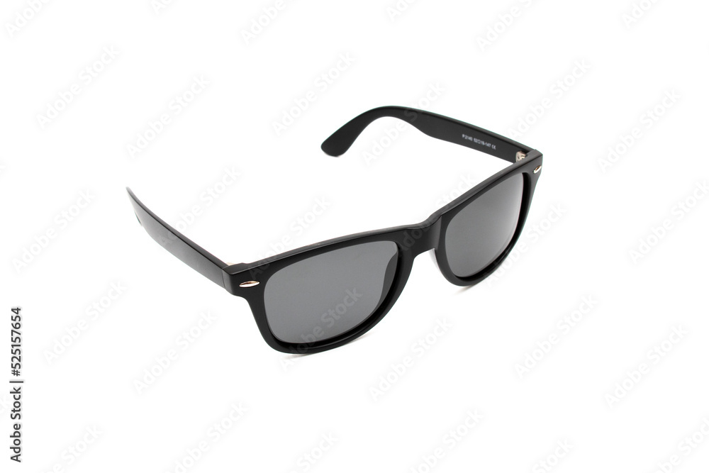 Classic black sunglasses, isolated on white background. Fashion concept. Classic black sunglasses, isolated on white background. Fashion concept.
