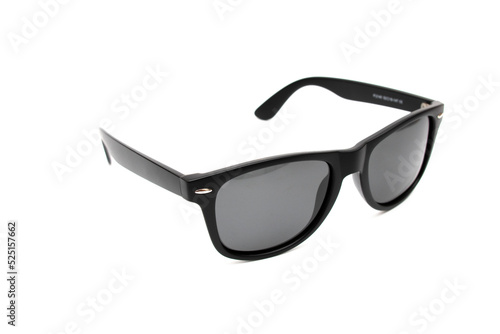 Classic black sunglasses, isolated on white background. Fashion concept.