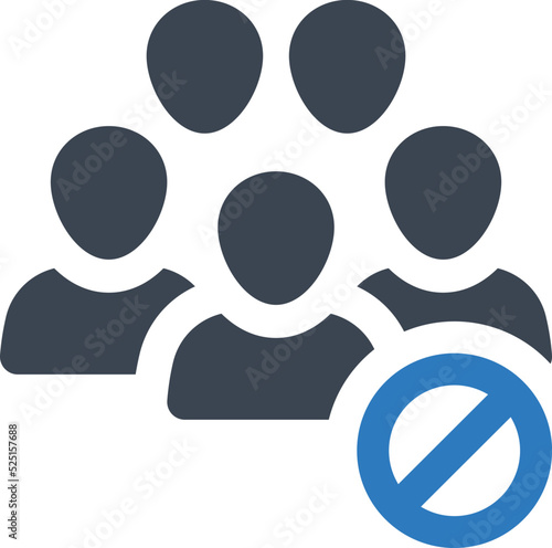 Crowded distancing icon