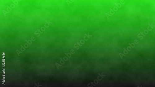 Dark smoke on a green screen, chroma key background. 3d illustration
