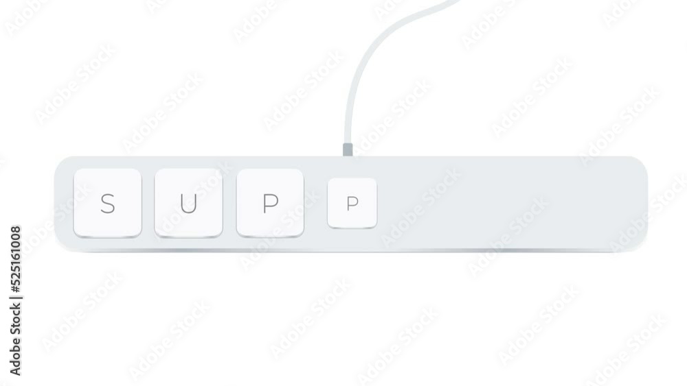 Support word written with computer buttons over white background Support word written with computer buttons over white background