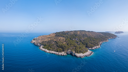 Fototapeta Naklejka Na Ścianę i Meble -  Italy, August 2022: aerial view of the archipelago of the Tremiti islands in Puglia