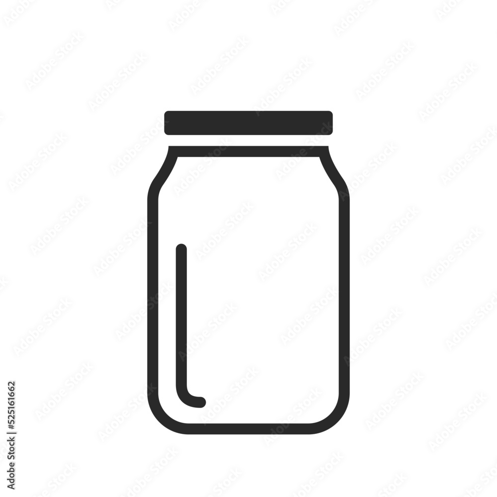 jar line icon. food preservation, marmalade and jam symbol. isolated vector image jar line icon. food preservation, marmalade and jam symbol. isolated vector image