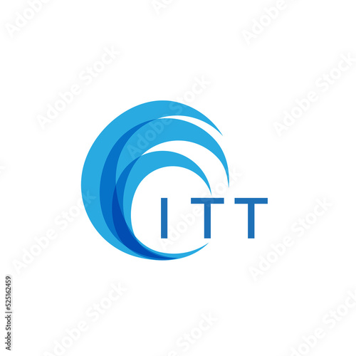 ITT letter logo. ITT blue image on white background. ITT Monogram logo design for entrepreneur and business. . ITT best icon.
