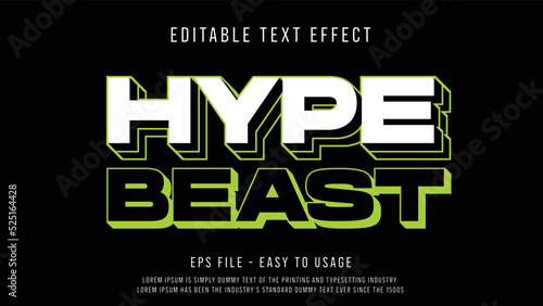 Hypebeast style editable text effect for tshirt photo