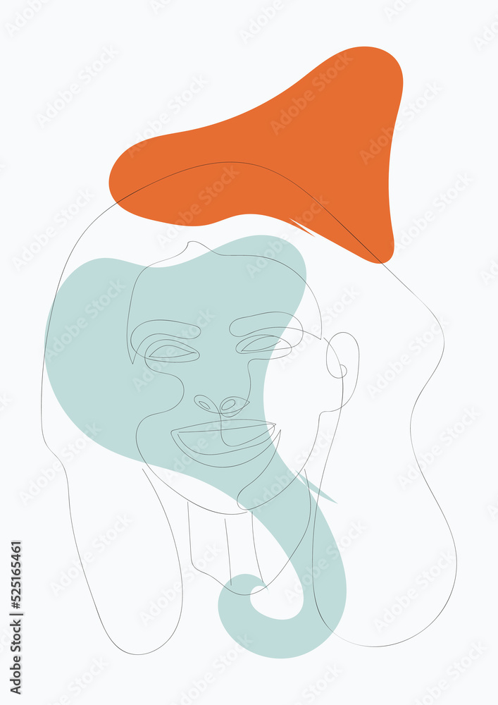 One Line Woman's Elegant Woman Face with Leaves One Line Art Style Drawing
One Line Woman's Elegant Woman Face with Leaves One Line Art Style Drawing