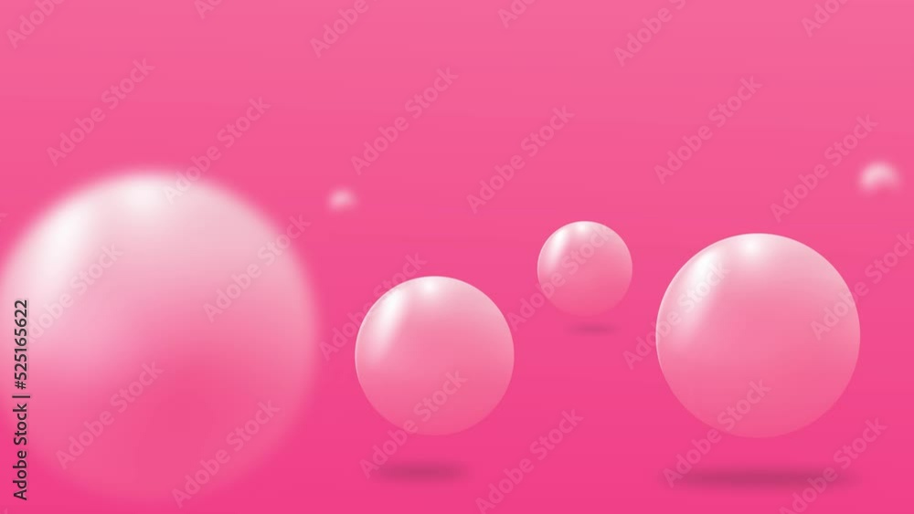 Abstract background with falling 3d pink balls. Dynamic flying colorful bubbles, futuristic composition with glossy spheres Abstract background with falling 3d pink balls. Dynamic flying colorful bubbles, futuristic composition with glossy spheres