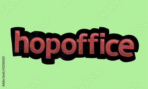 HOPOFFICE writing vector design on a green background