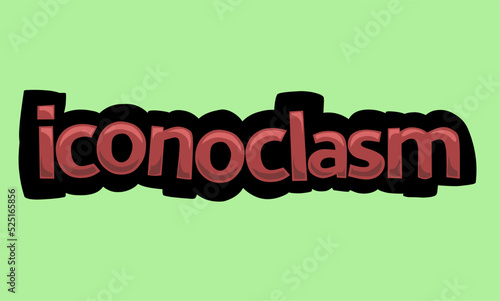 ICONOCLASM writing vector design on a green background