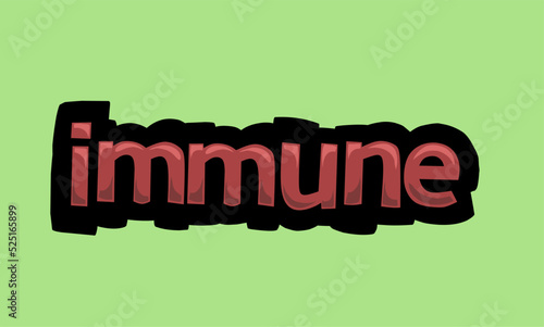 IMMUNE writing vector design on a green background