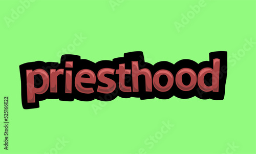 PRIESTHOOD writing vector design on a green background