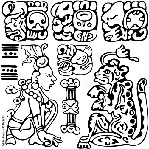 Mayan Glyphs Set
