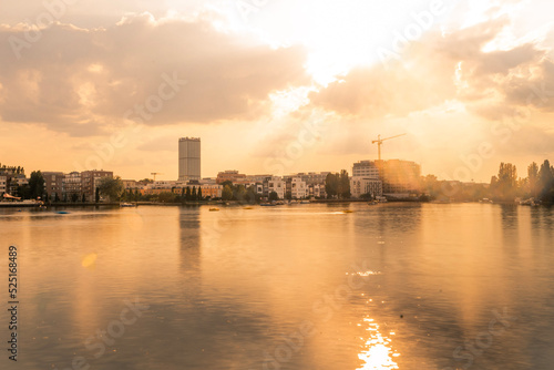sunset over the river Berlin Spree