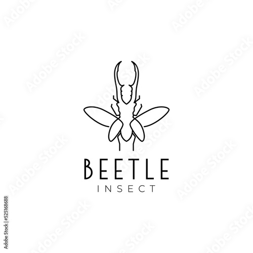 insect male beetle logo design