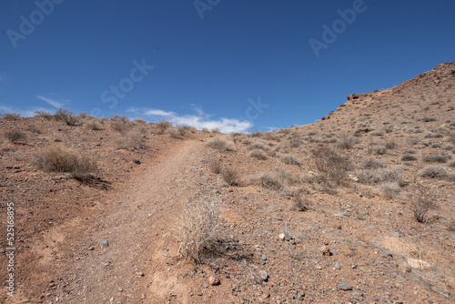 steep hiking trail in the desert