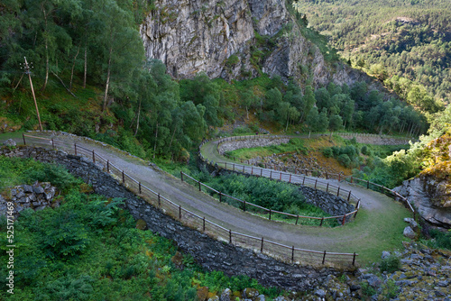 Photos A hiking trail on the historic mesmerizing Vindhellavegen with several switchbac