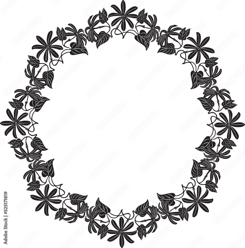 floral frame vector design handmade silhouette floral frame vector design handmade silhouette