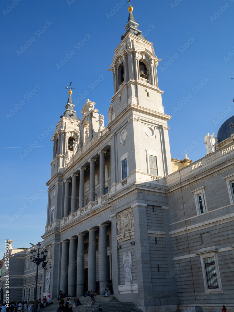 Almude Cathedral facacde facing Plaza de la Armeria, Madrid