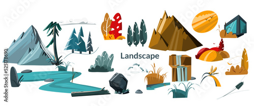 Nature Landscape Elements Set