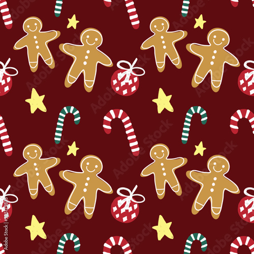 cute chrismas seamless pattern for wrapping paper