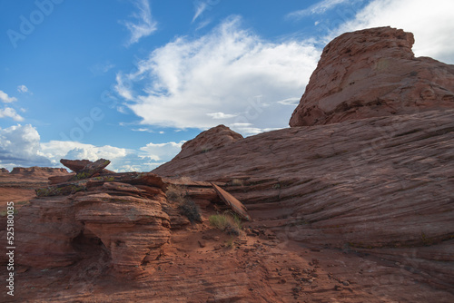 Rock formations viewed from the Beehive trail in Page, Arizona