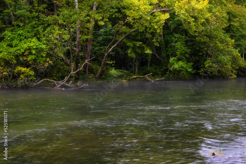 Scenic landscape of the South Holston River in Bristol  Tennessee