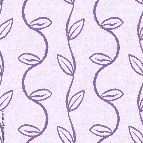 Gender neutral purple botanical foliage seamless raster background. Simple whimsical 2 tone pattern. Kids floral nursery wallpaper or scandi all over print.