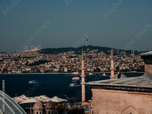 Istanbul's magnificent view of the Bosphorus. Istanbul Turkey 05.07.2022 photo