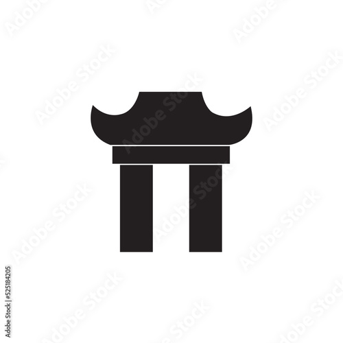 pagoda temple icon logo vector design template