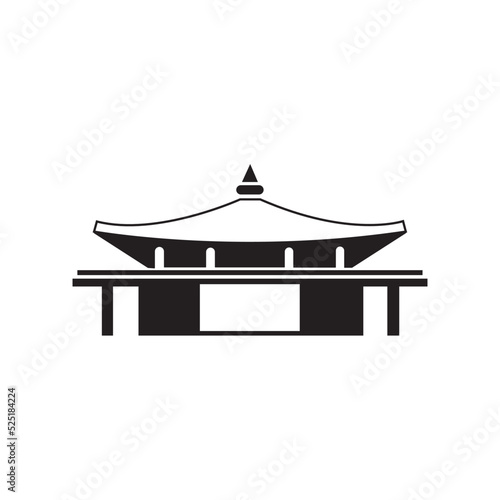 pagoda temple icon logo vector design template