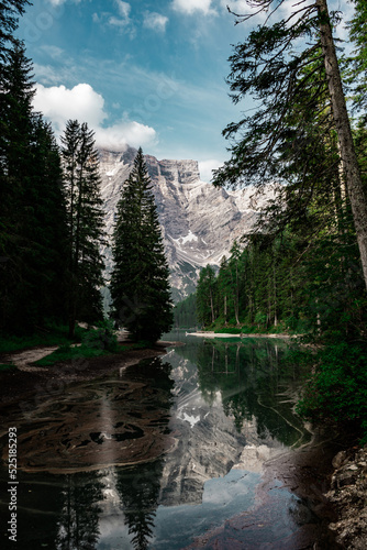 Lago di Braies. High quality photo