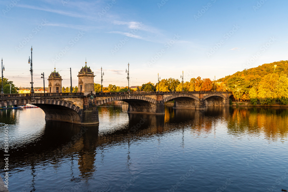 Legion Bridge view in Prague City 